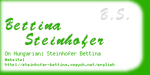 bettina steinhofer business card